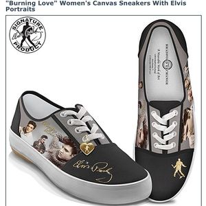 "Burning Love" Elvis Women's Canvas Sneakers
